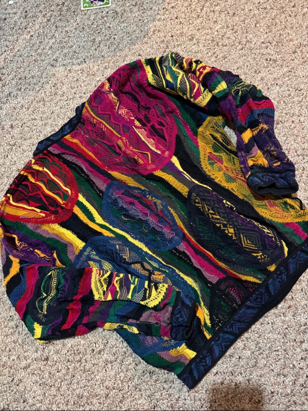 COOGI Multicolor Knit Sweater with Black Trim - Picture 5 of 8